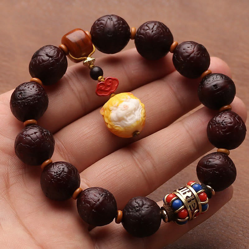 Buddha Stones , graines de Bodhi, porte-bonheur, richesse, pompon, breloque pour poignet