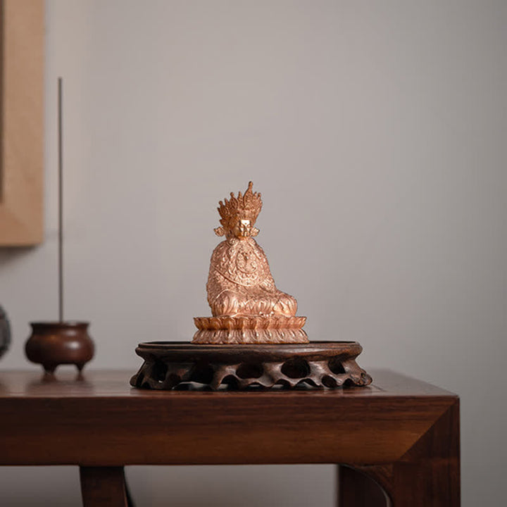 Statue de Bouddha Shakyamuni en cuivre fait à la main avec compassion