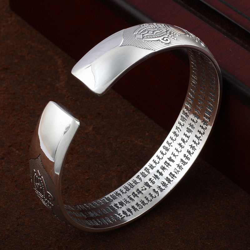 Bracelet de prière et de méditation en cuivre blanc tibétain avec Buddha Stones