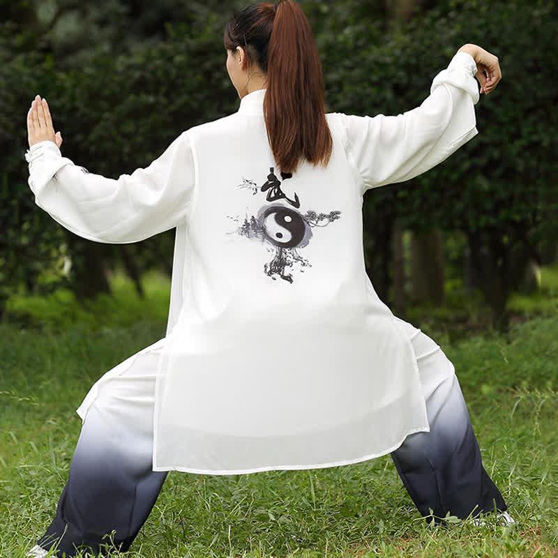 Buddha Stones 3 pièces Yin Yang arbre Tai Chi spirituel Zen pratique méditation prière uniforme ensemble de vêtements unisexe - image 3