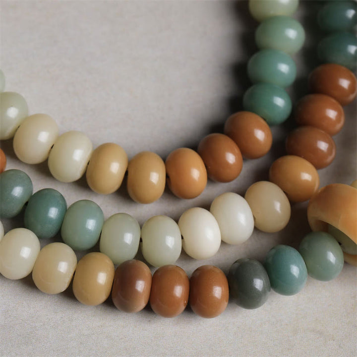 Bracelet de paix gravé à la main Buddha Stones 108 perles Mala dégradées Bodhi Seed Bouddha - image 5