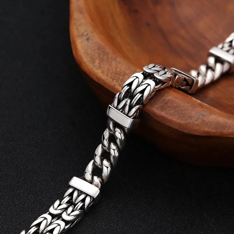 Bracelet de guérison porte-bonheur à motif de chaîne rétro avec Buddha Stones
