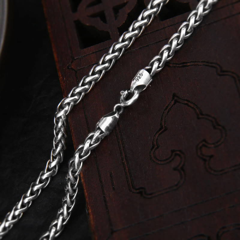 Collier pendentif de force spirituelle double Dorje Vajra en argent sterling 925 Buddha Stones