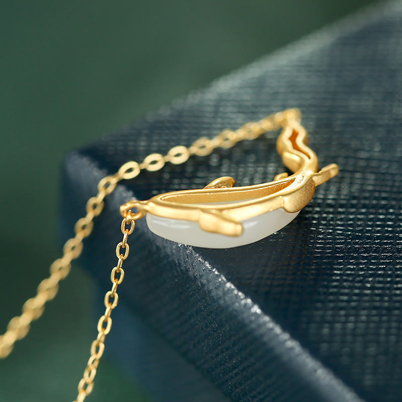 Collier pendentif porte-bonheur en argent sterling 925 et jade blanc avec Buddha Stones - image 9