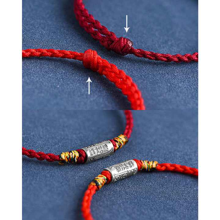 Bracelet de cheville en argent sterling 925 fabriqué à la main avec des Buddha Stones, design tout va bien, protection et force - image 17