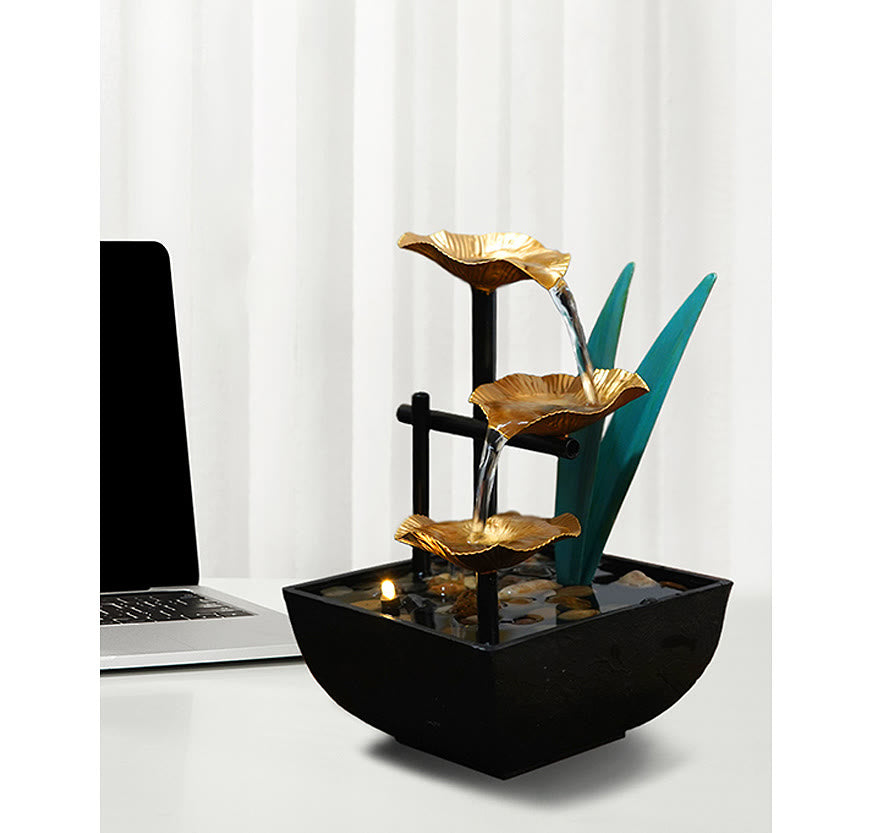 Buddha Stones , ornements de table en forme de lotus avec roches de rivière, décoration de bureau
