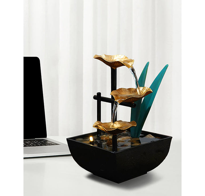 Buddha Stones , ornements de table en forme de lotus avec roches de rivière, décoration de bureau