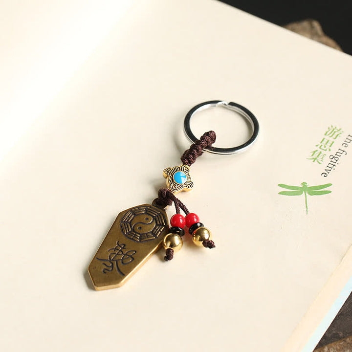 Porte-clés Feng Shui Bagua Yin Yang Balance Paix