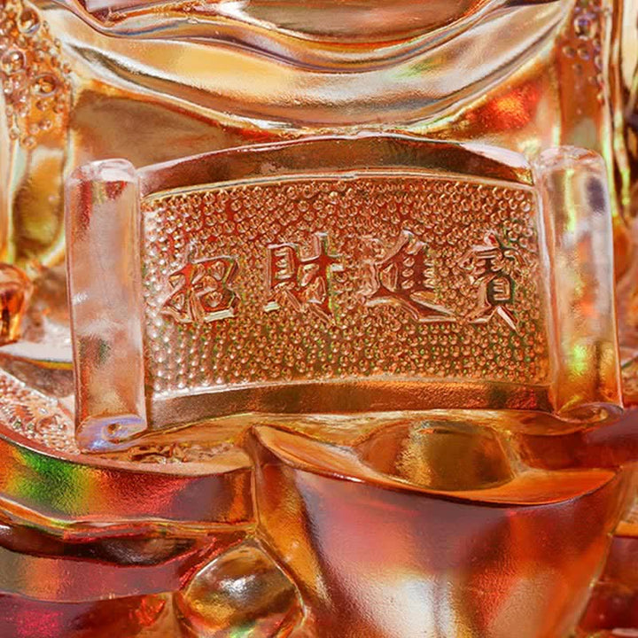 Grenouille Feng Shui Pièce d'art en cristal Liuli faite à la main Décoration de bureau à domicile Richesse - image 16