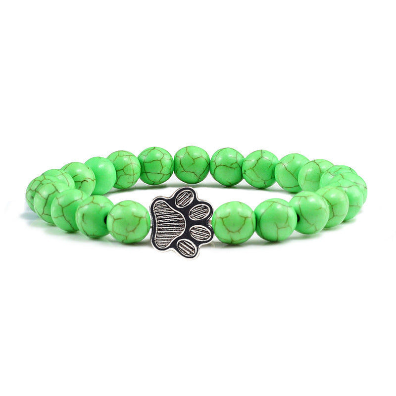 Buddha Stones Bracelet en pierre « Sauvez un chien » - Perles vertes - image 14