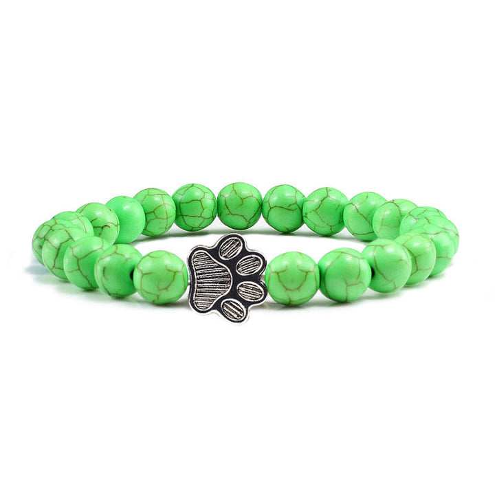 Buddha Stones Bracelet en pierre « Sauvez un chien » - Perles vertes - image 14
