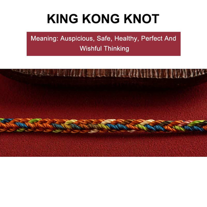 Bracelet porte-bonheur multicolore Buddha Stones « Que vous soyez en bonne santé et heureux »