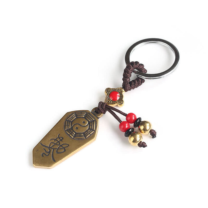 Porte-clés Feng Shui Bagua Yin Yang Balance Paix