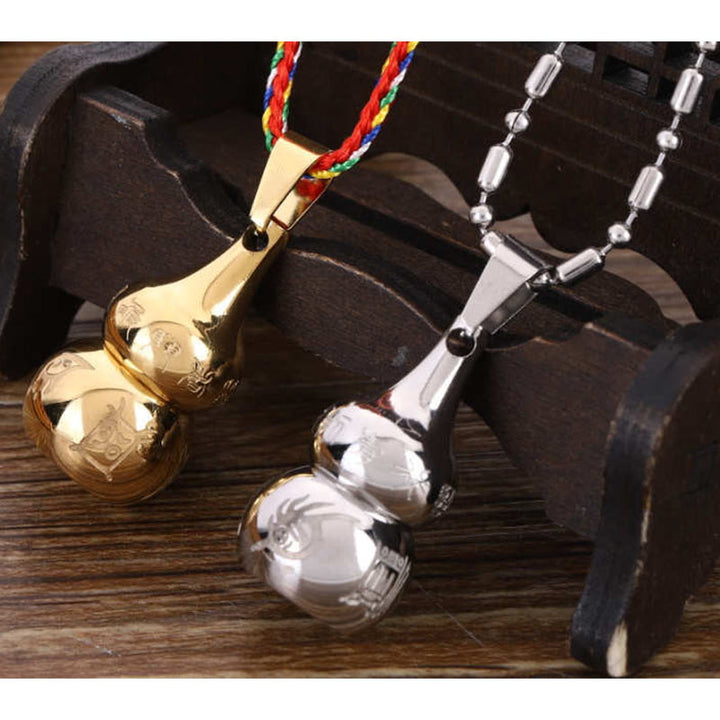 Collier pendentif en acier titane avec Buddha Stones et symbole tibétain Yin Yang - image 10
