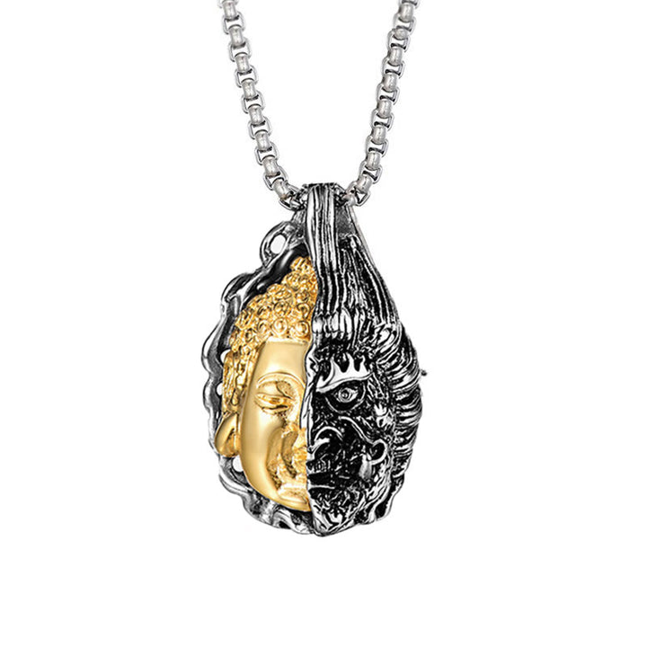 Collier puissant mi-bouddha mi-diable en Buddha Stones