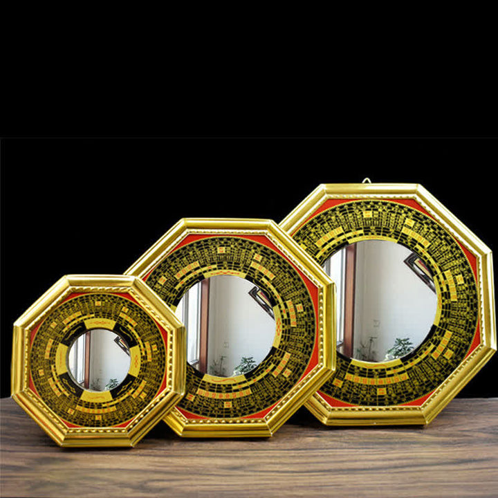 Carte Feng Shui Bagua Pièces des Cinq Empereurs Gourde Équilibre Carte Énergie Salon Miroir