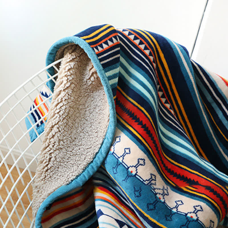 Couverture de lit douce et chaude à motifs géométriques de Buddha Stones - image 6