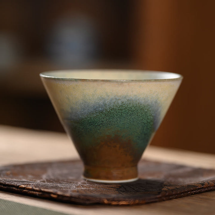 Tasse à thé en porcelaine avec four de transmutation en Buddha Stones vintage Tasse à thé Kung Fu