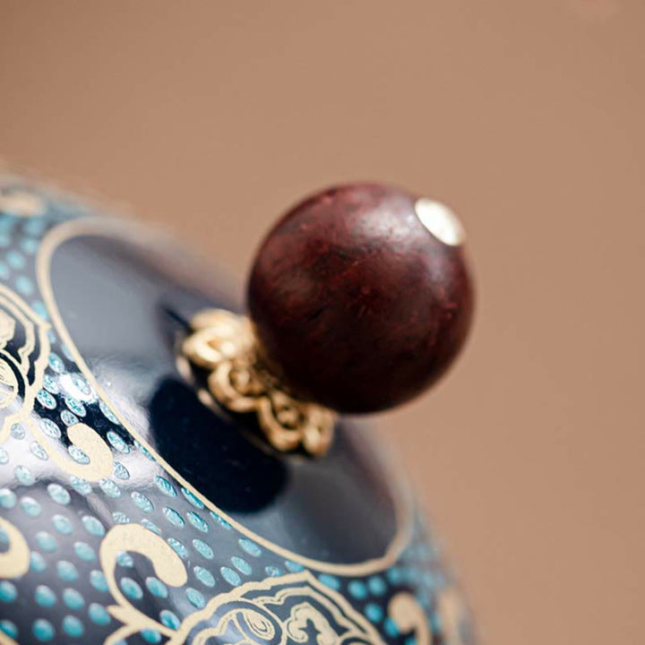Service à thé chinois Gongfu en Buddha Stones avec théière en céramique et sac cadeau portable
