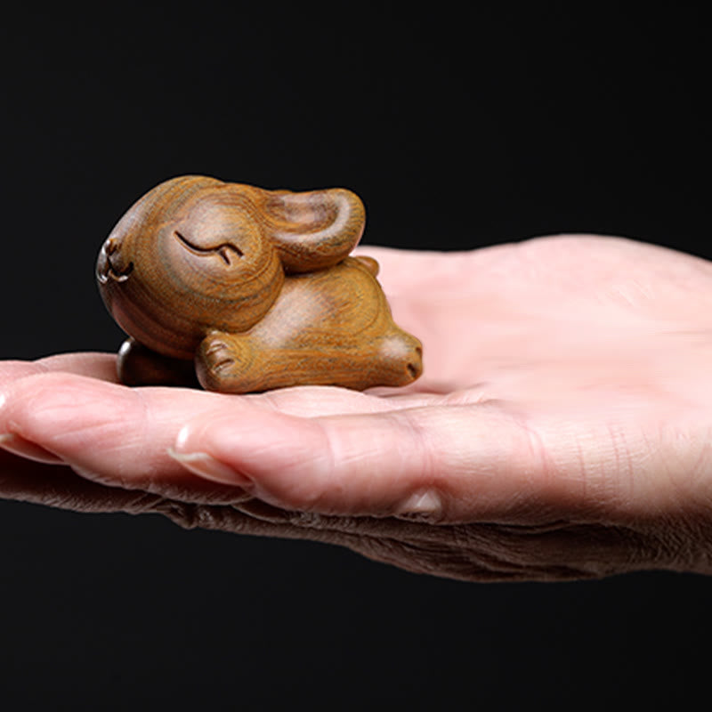 Buddha Stones de Santal Vert Petit Mini Lapin Mignon Lapin Décorations de Paix - image 18