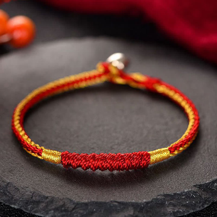 Bracelet tibétain tressé fait main avec Buddha Stones et protection porte-bonheur