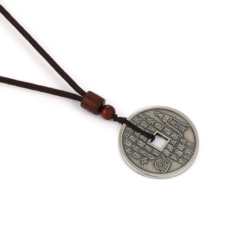 Collier pendentif en cuivre avec Buddha Stones Bagua Yin Yang et pièce de monnaie en forme d'étoile - image 10