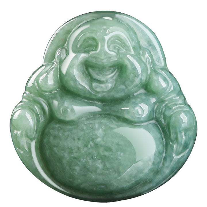 Collier pendentif en jade cyan Bouddha rieur Bouddha rieur Buddha Stones - image 9