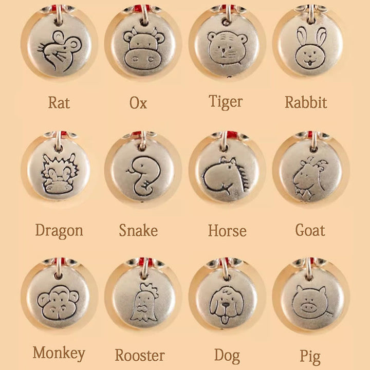 Bracelet tressé en argent sterling 999 fait main avec Buddha Stones Année du Dragon, joli signe du zodiaque chinois - image 36