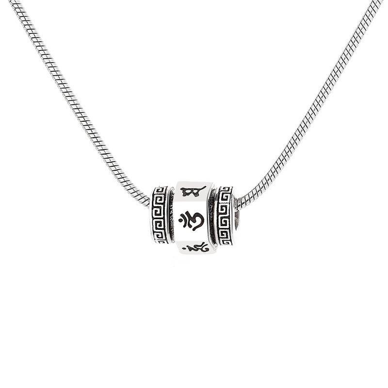 Collier pendentif rotatif tibétain en Buddha Stones Om Mani Padme Hum Peace - image 5