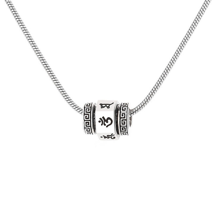 Collier pendentif rotatif tibétain en Buddha Stones Om Mani Padme Hum Peace - image 5