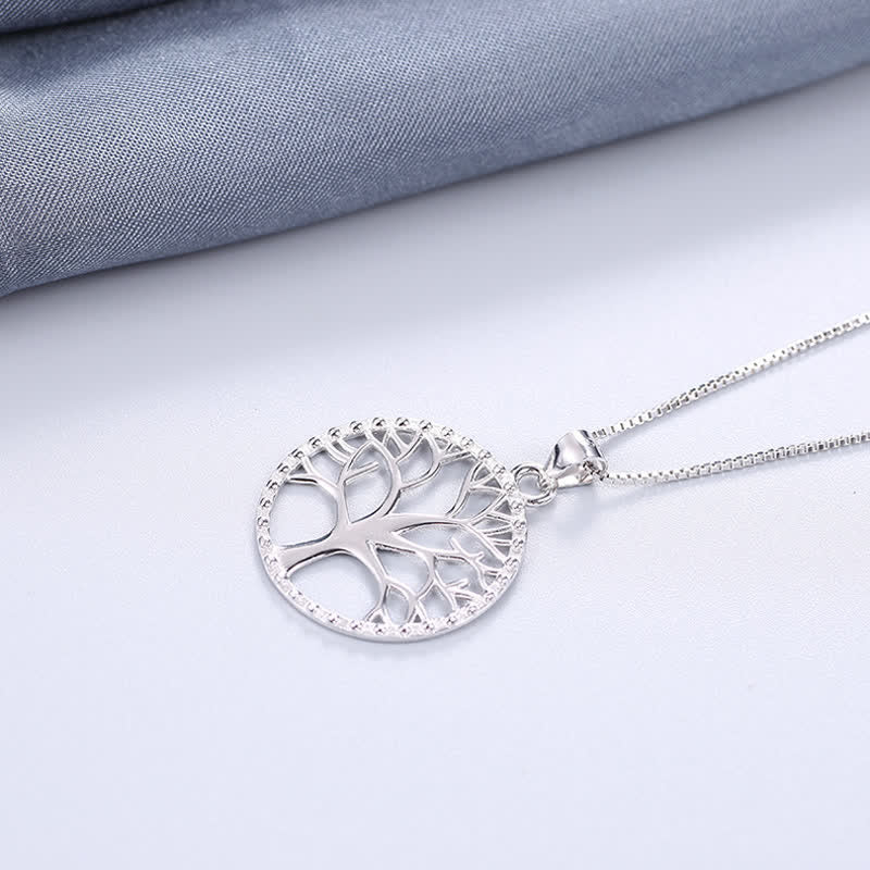 Collier pendentif création arbre de vie en argent sterling 925 avec Buddha Stones - image 4