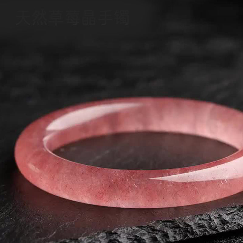 Bracelet de guérison d'amour en quartz fraise naturel Buddha Stones - image 6