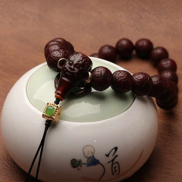 Buddha Stones , graines de Bodhi, porte-bonheur, richesse, pompon, breloque pour poignet
