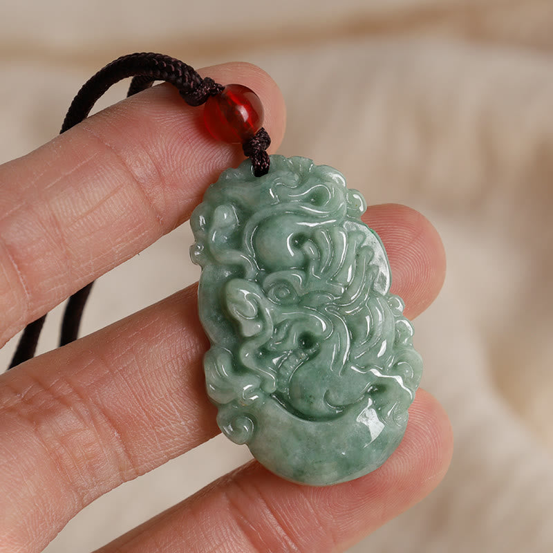 Buddha Stones pendentif de prospérité en jade naturel avec 12 signes du zodiaque chinois - image 4