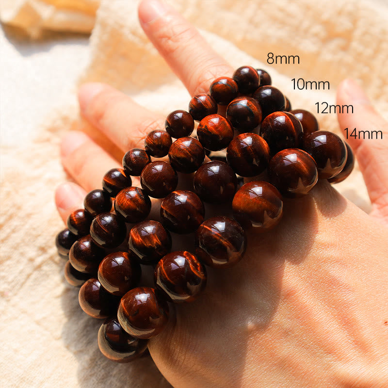 Bracelet de perles de guérison en œil de tigre naturel Buddha Stones - image 1