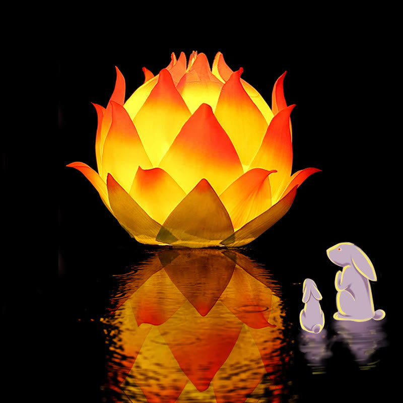 Lampe à pompon en forme de lanterne en forme de Buddha Stones et de fleur de lotus à faire soi-même