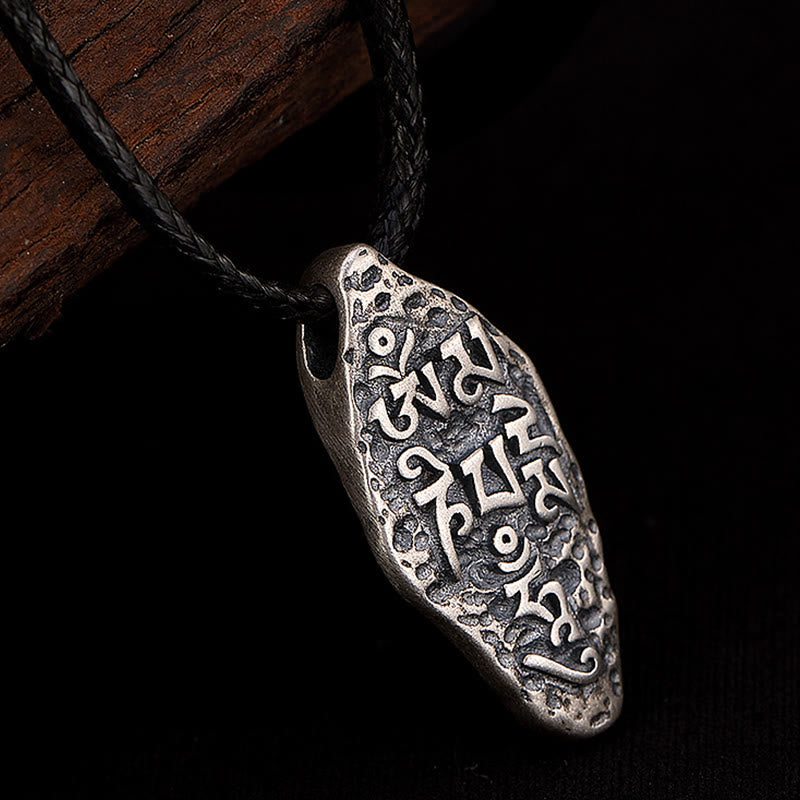 Collier pendentif en argent sterling 925 tibétain avec Buddha Stones Om Mani Padme Hum Dorje Vajra gravé - image 11