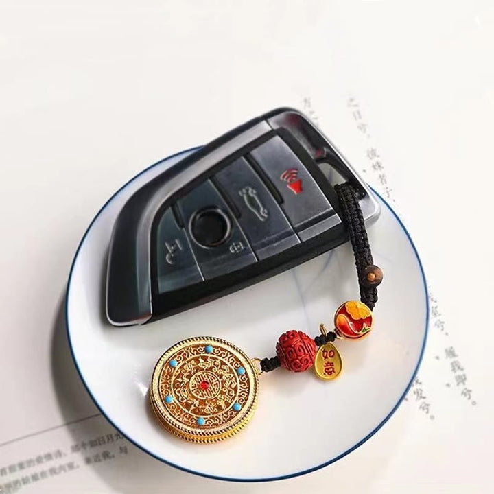 Porte-clés porte-bonheur Ruyi avec les Buddha Stones Fu