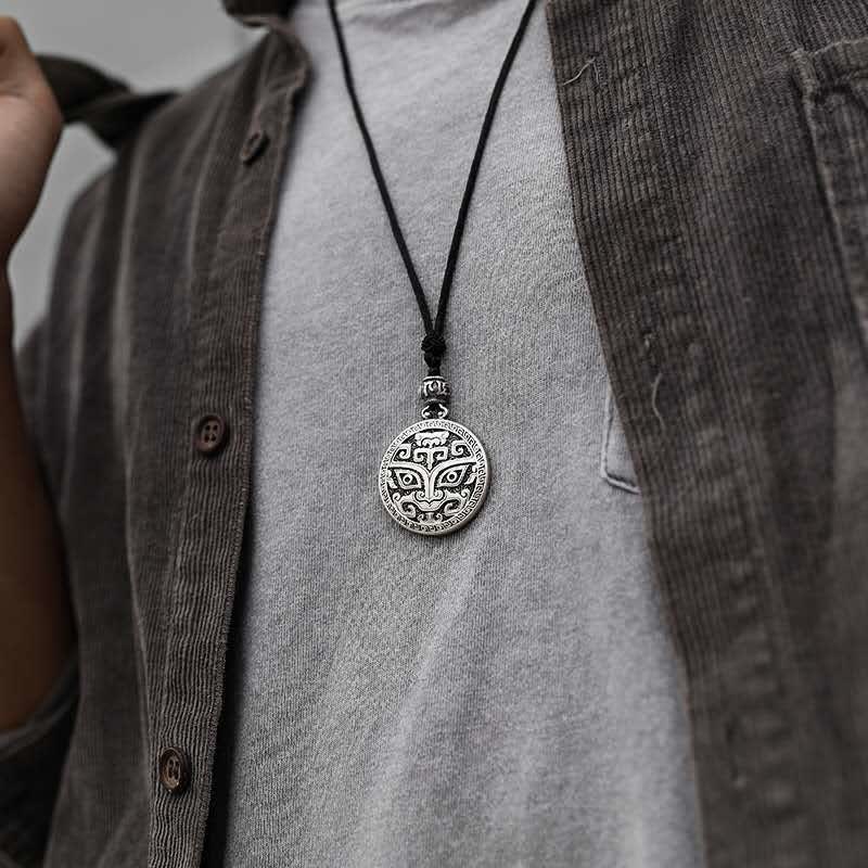 Collier pendentif porte-bonheur Feng Shui, créature mythologique Taotie