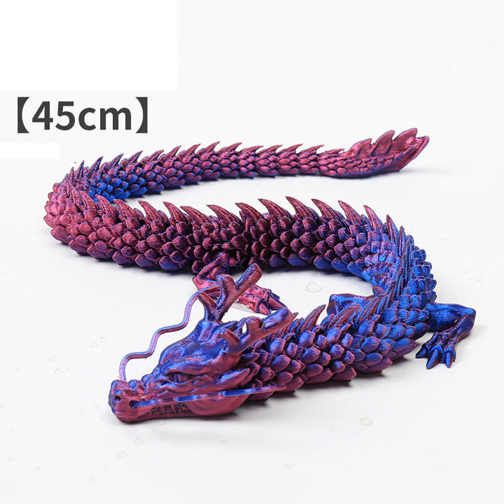 Buddha Stones Dragon lumineux Feng Shui imprimé en 3D pour décoration de la maison - Dragon violet 45 cm - image 14