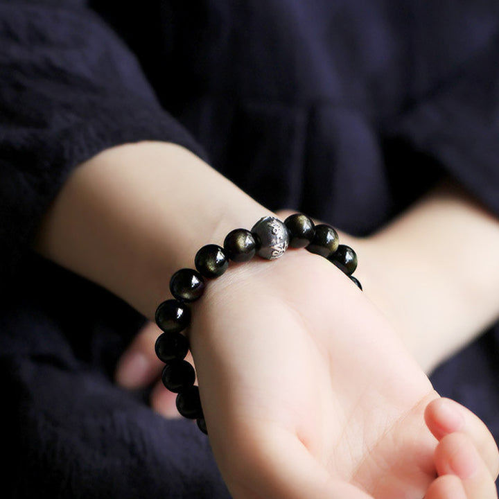 Bracelet de purification en obsidienne des Buddha Stones et du zodiaque chinois - image 3