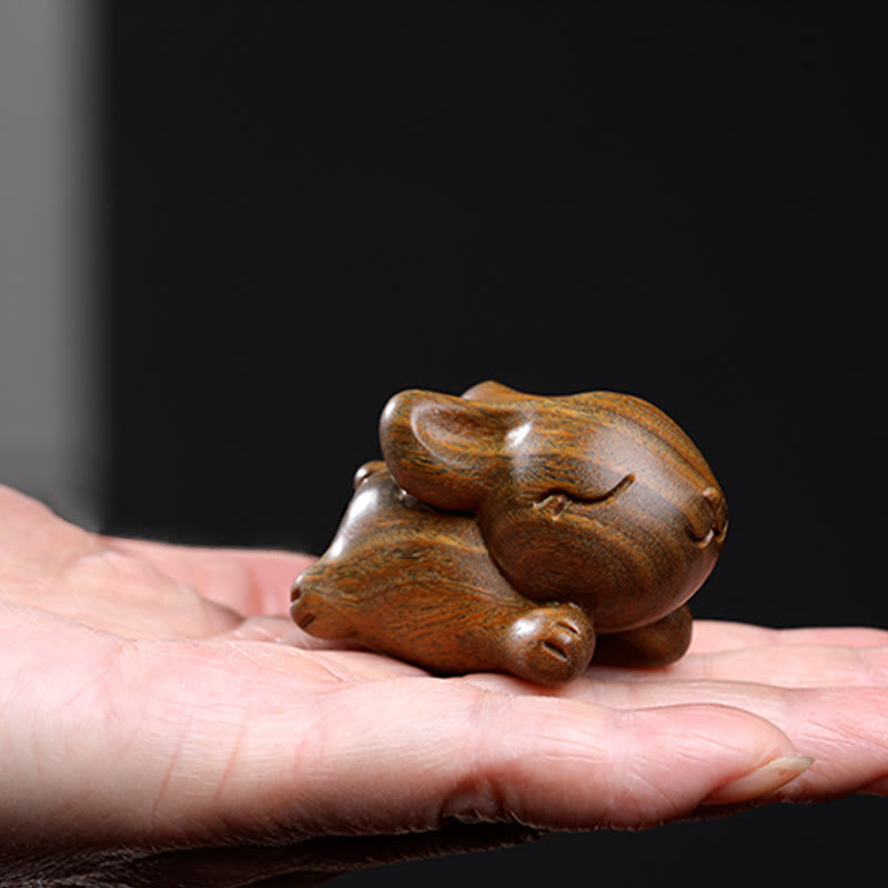 Buddha Stones de Santal Vert Petit Mini Lapin Mignon Lapin Décorations de Paix - image 17