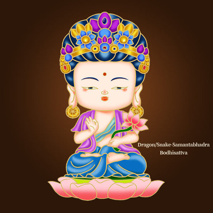 Buddha Stones Zodiaque chinois Bouddha natal Bénédiction Richesse Fortune Autocollant de téléphone pour réfrigérateur