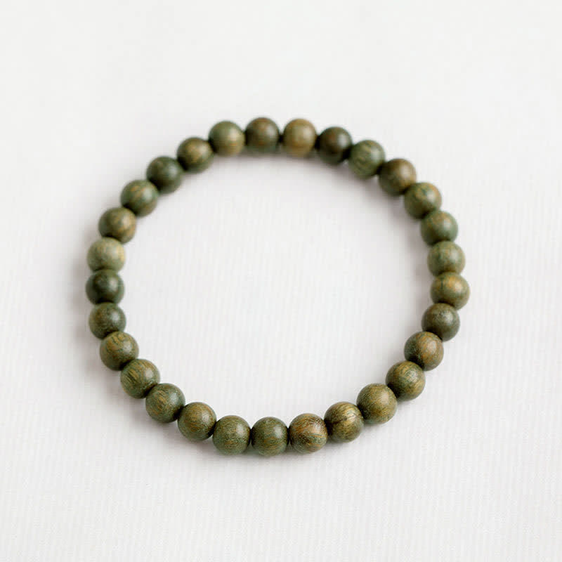 Bracelet Tibétain apaisant en bois de santal vert