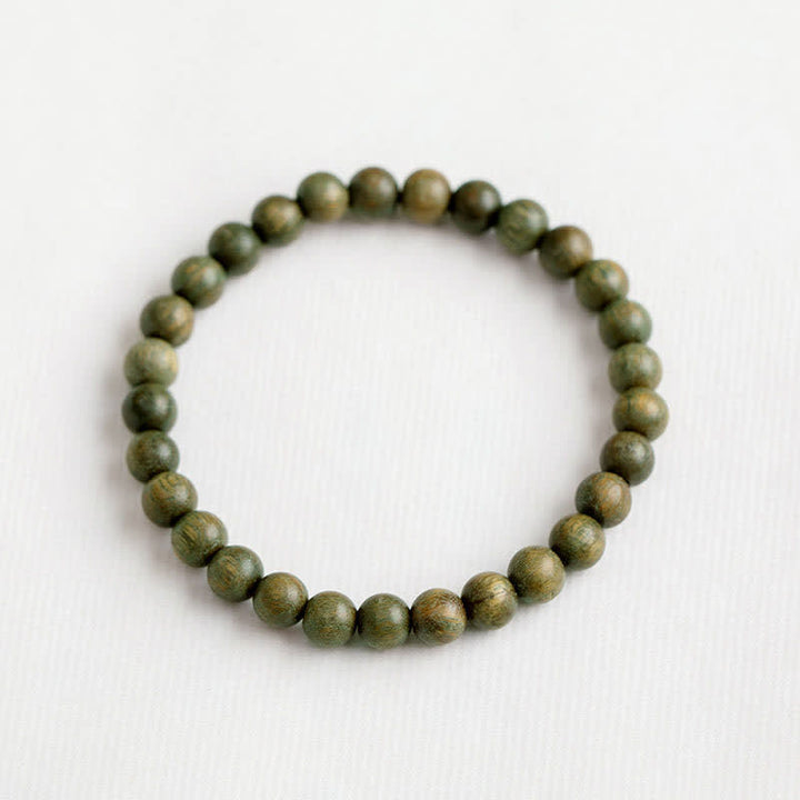 Bracelet Tibétain apaisant en bois de santal vert