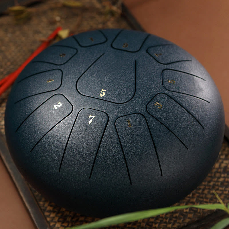 Buddha Stones Steel Tongue Drum Kit de batterie de yoga de méditation de pleine conscience de guérison sonore 11 notes 8 pouces