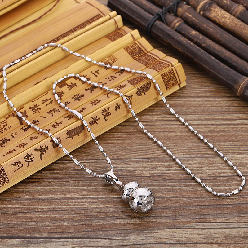Collier pendentif en acier titane avec Buddha Stones et symbole tibétain Yin Yang - image 8