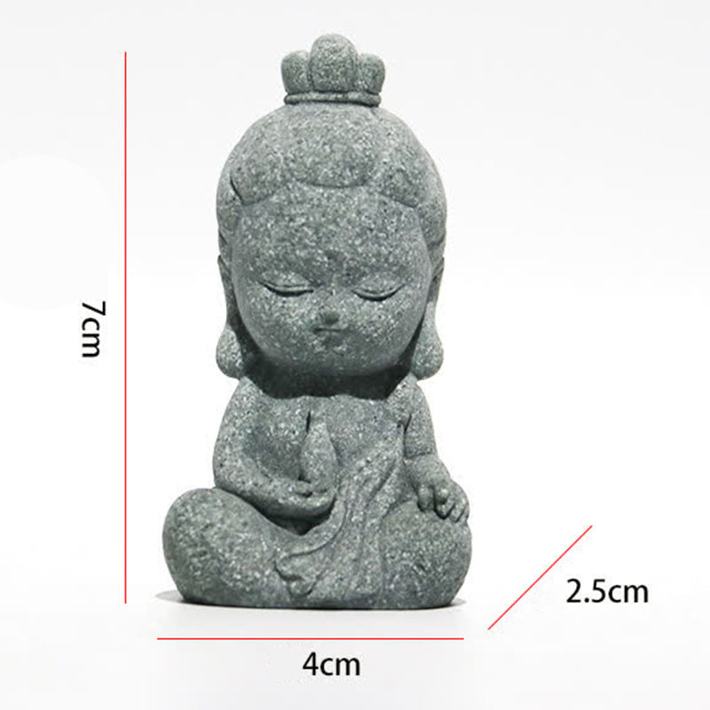 Buddha Stones Méditation Statue de Bouddha Compassion Décoration de la maison - 4 cm x 2,5 cm x 7 cm - image 7