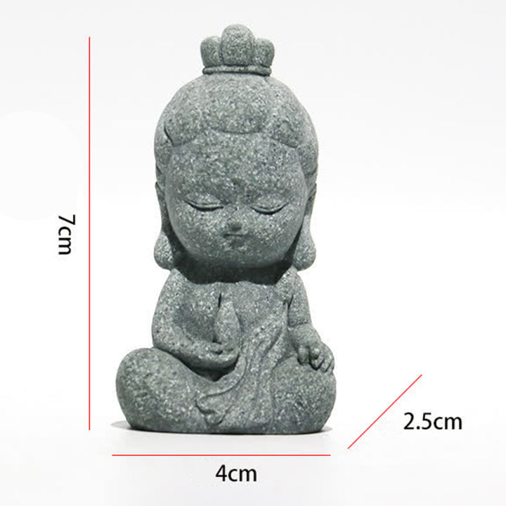 Buddha Stones Méditation Statue de Bouddha Compassion Décoration de la maison - 4 cm x 2,5 cm x 7 cm - image 7