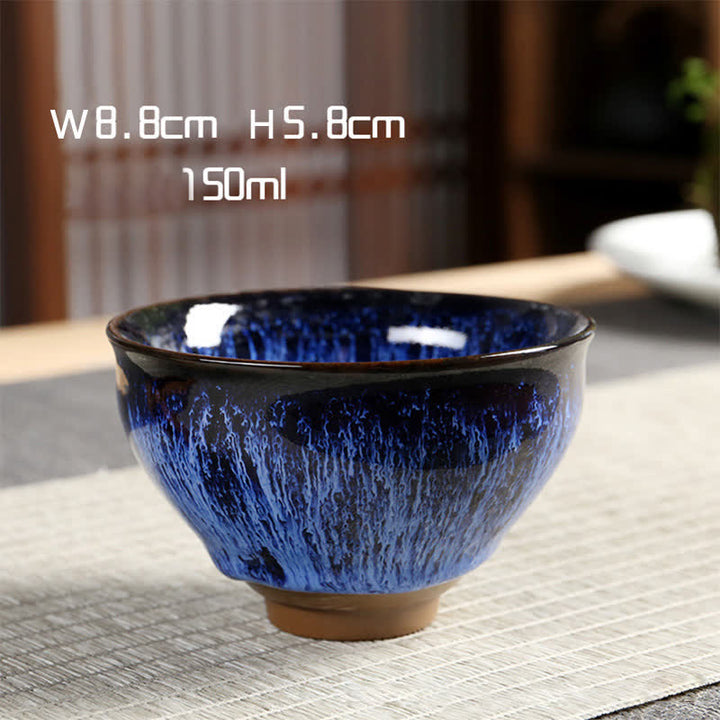 Tasse à thé en céramique multicolore Buddha Stones Ocean Wave Tea Cups